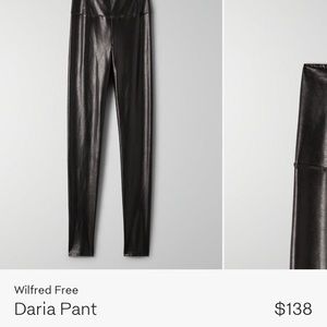 Aritzia Daria vegan leather pants